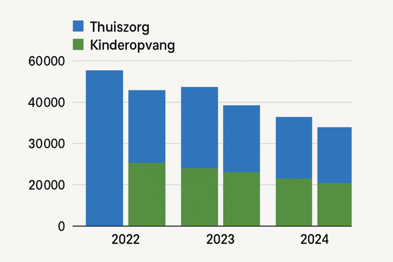 Aantal zzp’ers in zorg en kinderopvang daalt, andere sectoren groeien