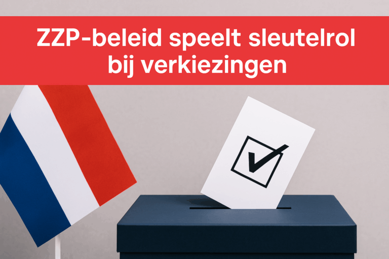 ZZP-beleid speelt sleutelrol bij verkiezingen: 37 procent van zzp’ers stemt op basis van wetgeving
