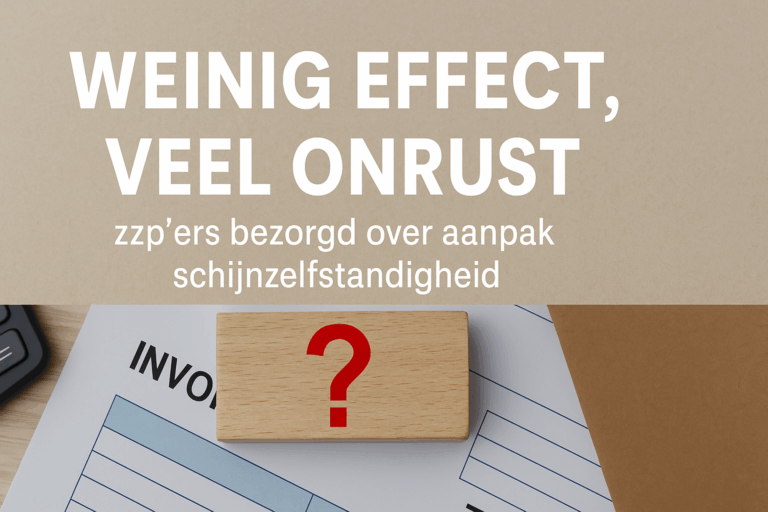 Weinig effect, veel onrust: zzp’ers bezorgd over aanpak schijnzelfstandigheid