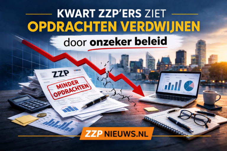 Kwart zzp’ers ziet opdrachten verdwijnen door onzeker beleid